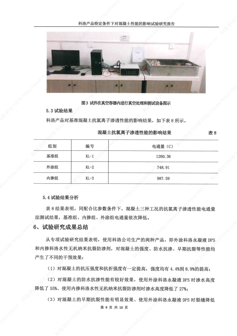 科洛產品特定條件下對混凝土性能的影響試驗研究報告-宜昌鼎誠工程技術服務_10